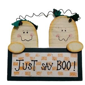 BOGO Free🌻Wooden hand painted Halloween ghosts